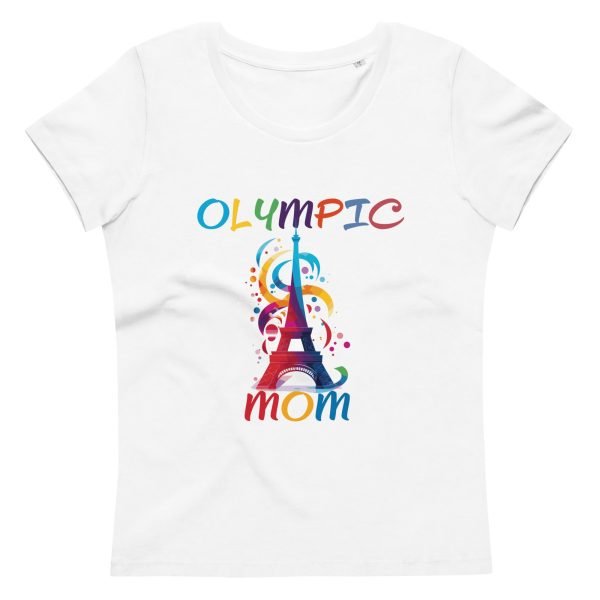 “Olympic Mom” White Women’s fitted eco tee