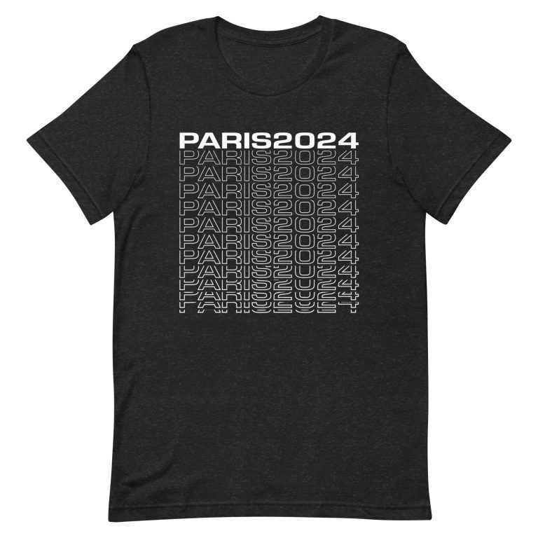 Paris 2024 Swiss Design Style Black Unisex t-shirt
