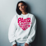 Women’s Comfort Colors Sweatshirt – “Paris is Always a Good Idea” in Heart Shape – Eiffel Tower, Arc de Triomphe, Notre Dame & Paris Café Design – Paris Lovers French Sweatshirt – White or Dark Gray – Cozy Short Sleeve Women’s Paris Shirt – Francophile Gift for Her – Romantic Paris Travel Outfit – Cute Paris Crewneck for Women – Parisian Style Sweater – Paris Trip Souvenir – Paris Themed Women’s Clothing – Stylish Paris Fashion Sweatshirt - Image 8