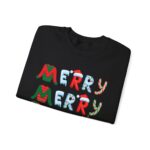 Merry Merry Paris Christmas Sweatshirt | Paris Lover Gift | French Shirt | Holiday Paris Souvenir | Gift for Her | Black or Dark Blue - Image 3
