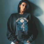 Halloween Skeleton Sweatshirt, Cozy Fall Pullover, Unisex Crewneck, Spooky Season Apparel, Paris Halloween Fashion - Image 4