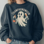 Champagnoween Paris Sweatshirt: Where Spooky Meets Sparkly