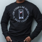 French Protest Sweatshirt Guillotine Humor Provocative Paris Text - Image 5