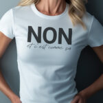 A bold French shirt for women featuring the phrase “Non Et C’est Comme Ça” - Image 4
