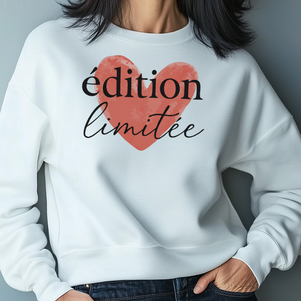 20251214200339-1f0d927f-b8e0-624e-bcb2-5a668d627bd0-1.jpg Édition Limitée Sweatshirt – French Valentine Shirt – Paris Gift Her - Image 1
