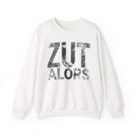 Zut Alors Men’s Sweatshirt – French Grunge Text Gift for Francophiles – White or Black Bold Father’s Day Sweatshirt - Image 2