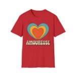 Vintage “Amoureuse” French Paris Shirt – Romantic Red Gift for Her - Image 3