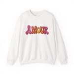 Amour Paris Sweatshirt – Romantic French Gift for Her in White - Image 3