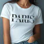 Paris Bold & Script Typographic Shirt for Women – French Shirt Gift for Her Romantic Style - Image 3