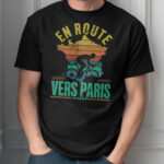 En Route Vers Paris Tour de France Vintage Cycling T-Shirt