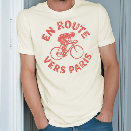French Paris cycling shirt distressed Tour de France gift