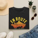 En Route Vers Paris Tour de France Vintage Cycling T-Shirt - Image 4