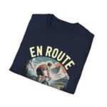 En Route Vers Paris vintage cycling t shirt, French gift - Image 4