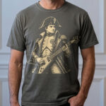 Comfort Colors Napoleon Rocks Flying V Guitar T-Shirt - Vintage French History Tee for Francophiles